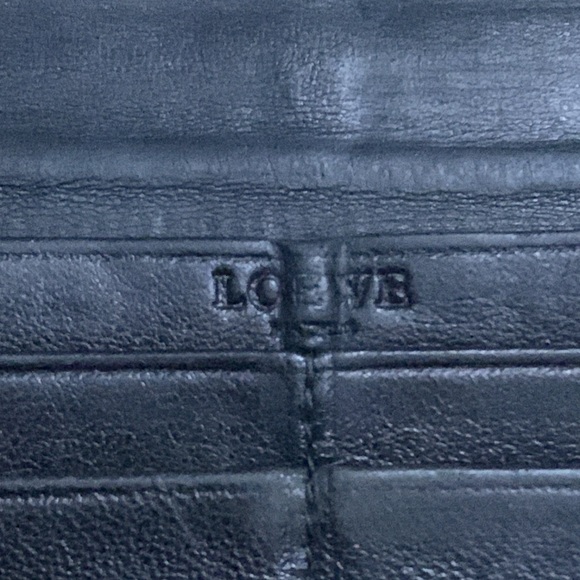 Loewe Black Soft Leather Wallet Bifold Unisex Slim Wallet Nappa GUC - Picture 10 of 16